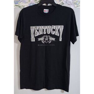 Kentucky Blue Grass State Black Vintage USA Medium Classic Horses Racing Shirt